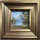 Oil on wood, gilded frame