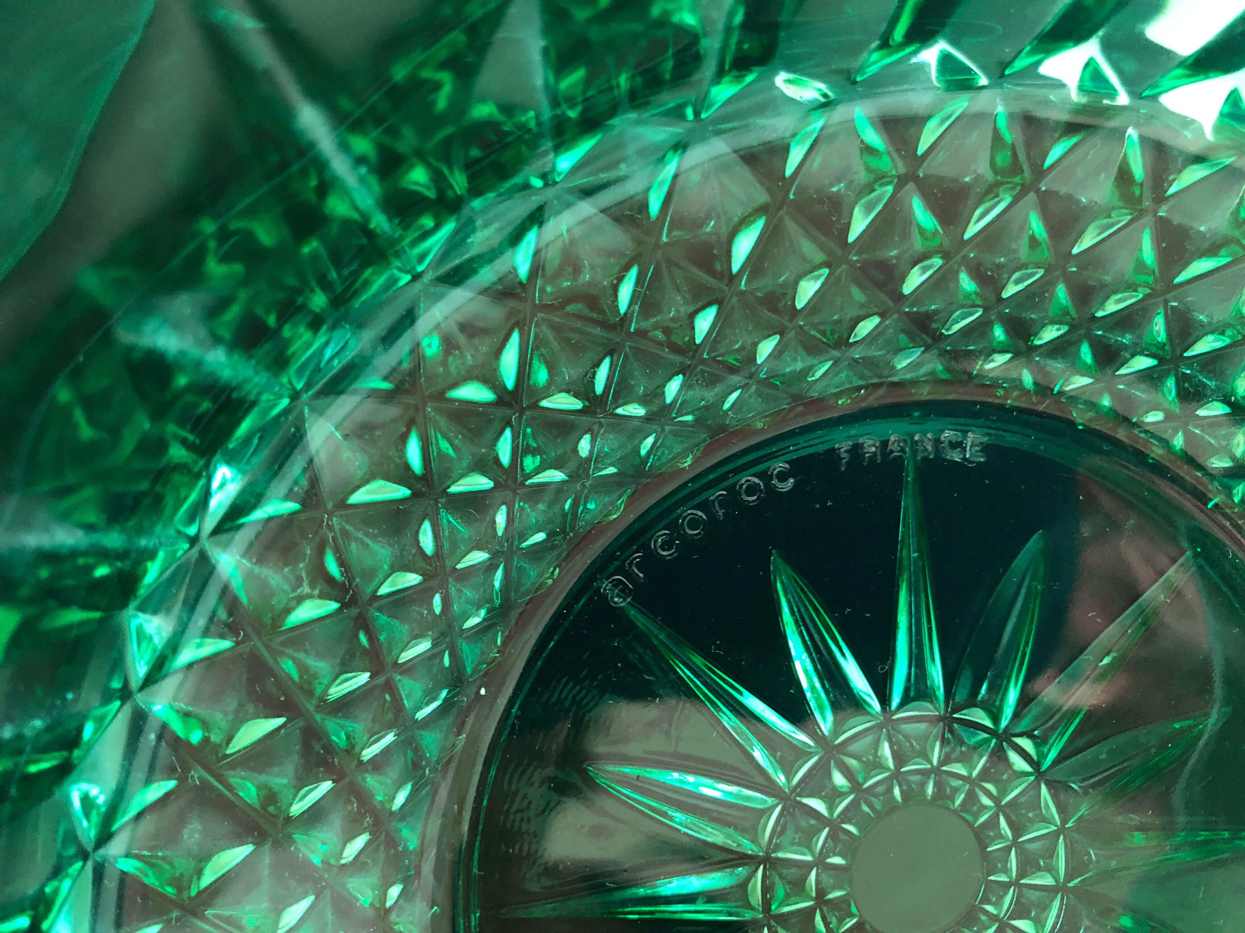 Dessert service Arcoroc emerald green