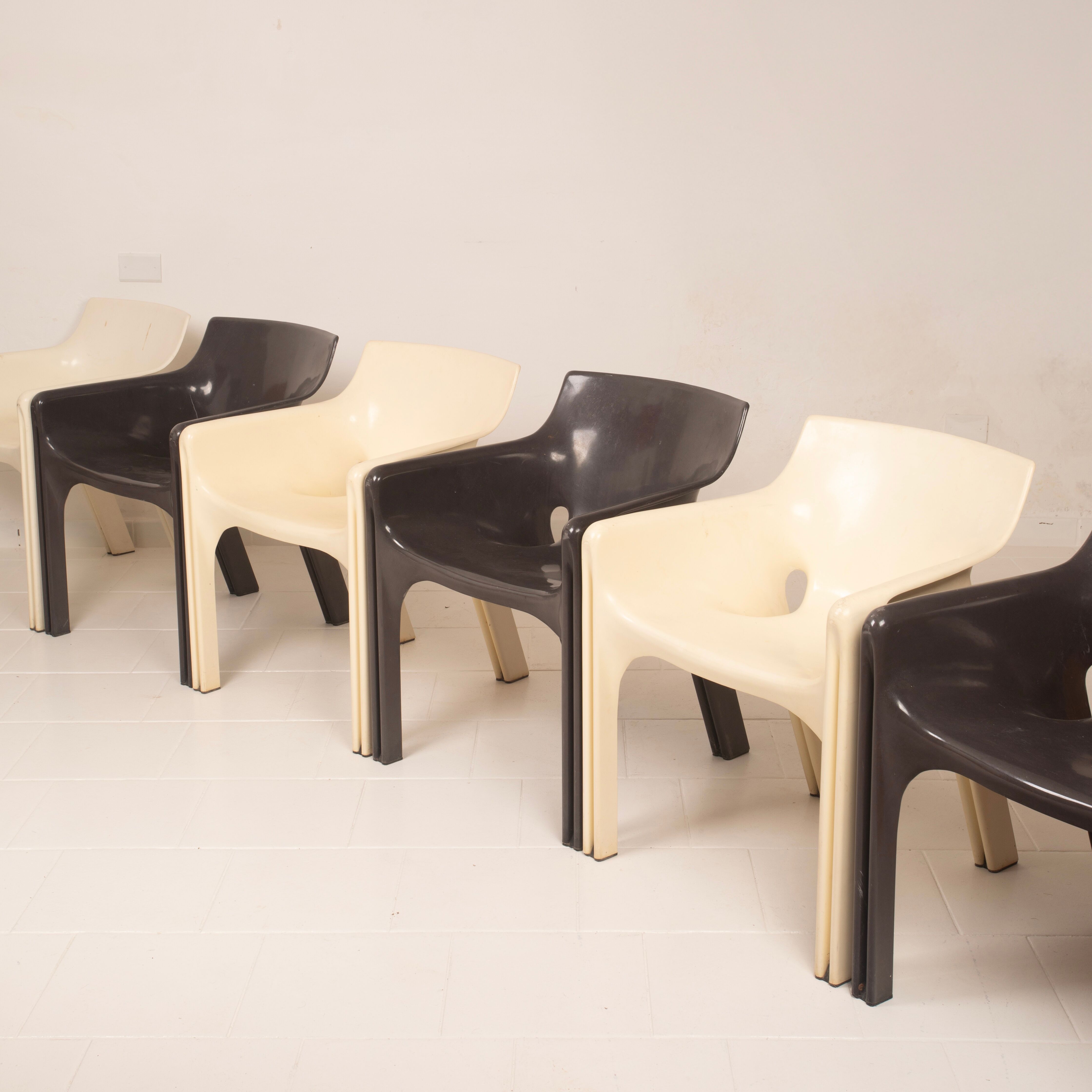 Ensemble de six fauteuils Gaudì par Vico Magistretti pour Artemide