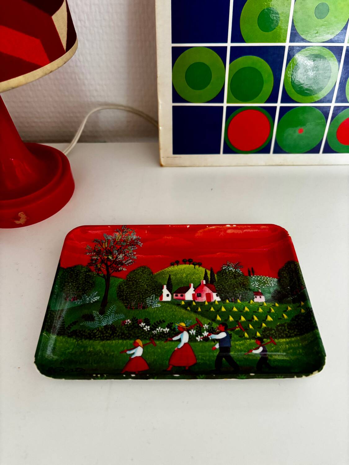 Vintage melamine pocket emptier Mebel Lorenzo Prato