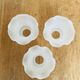Set of 3 Antique Glass Frosted Shade Tulips - Wheat Ear Pattern