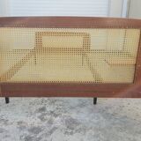 Roger Landault mahogany bed 1950