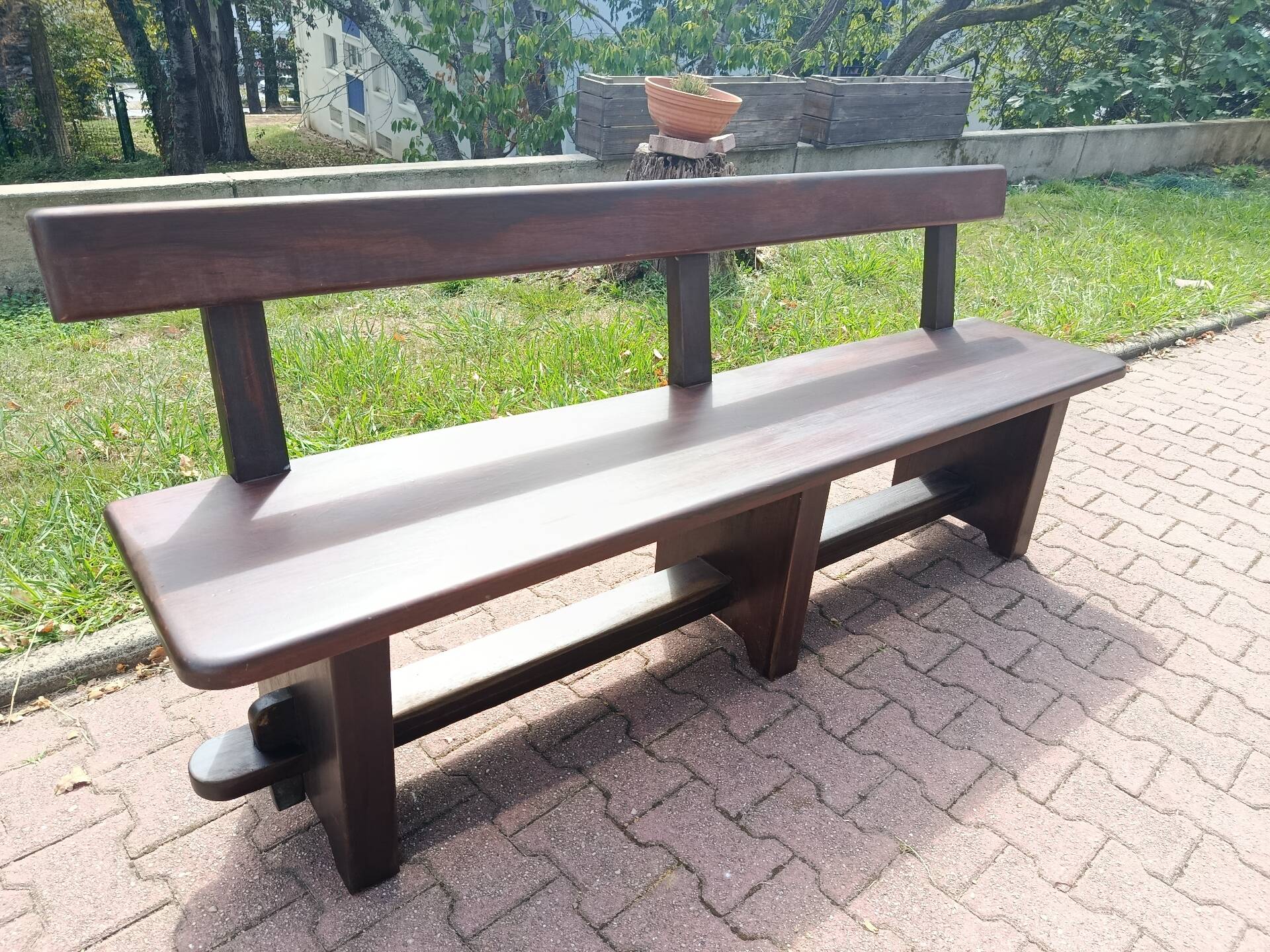 Massive brutalist bench