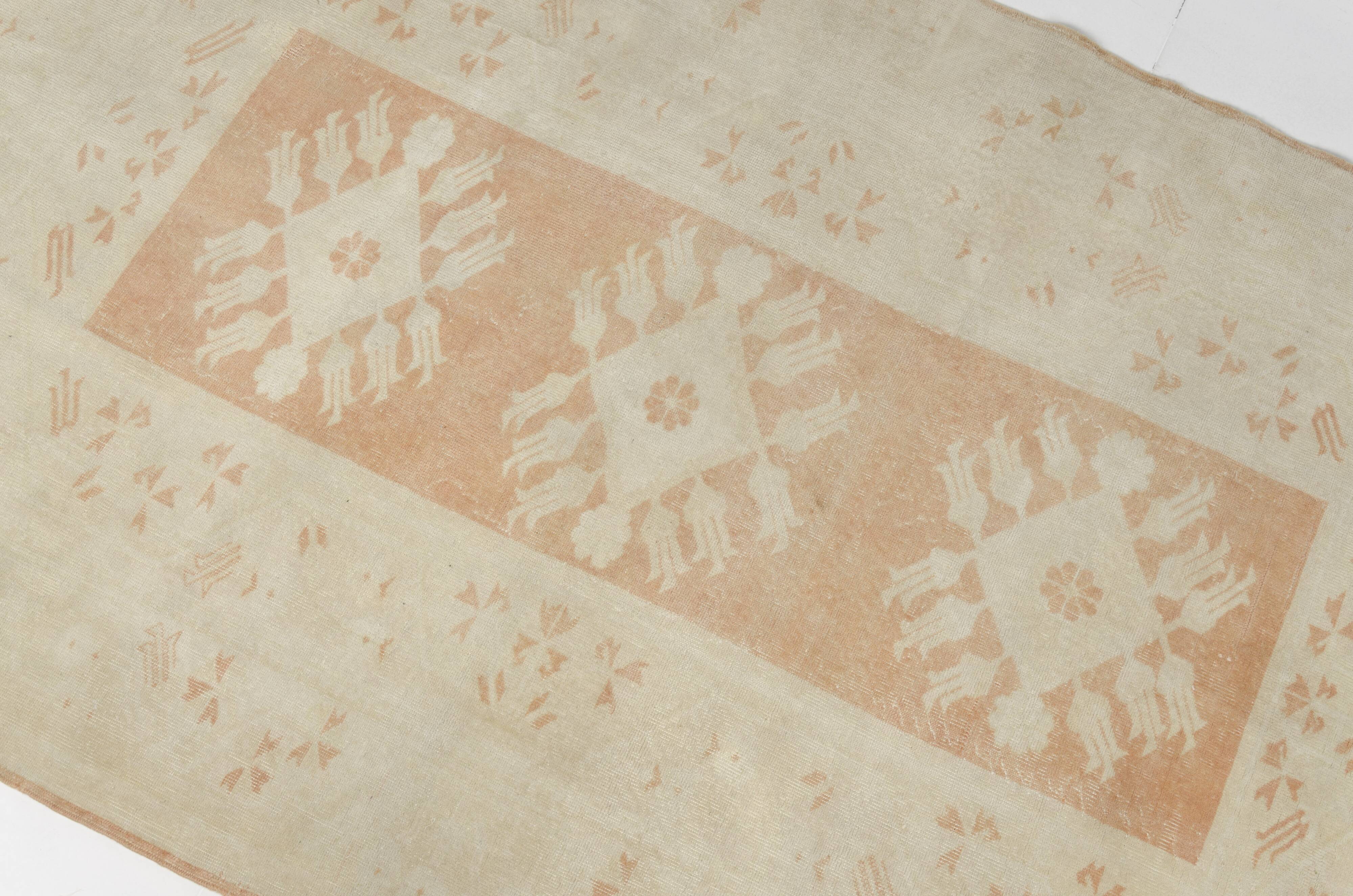 Oushak Anatolian Floral Carpet