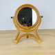 Rattan mirror on foot to pose vintage dressing table 60s