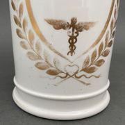 2 porcelain medicine jars nineteenth apothecary theriaca extr liquir