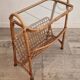 Rattan Magazine Rack, Bamboo, France 1975
