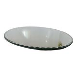 Old oval mirror, beveled, art deco, to put down, 40s 50s