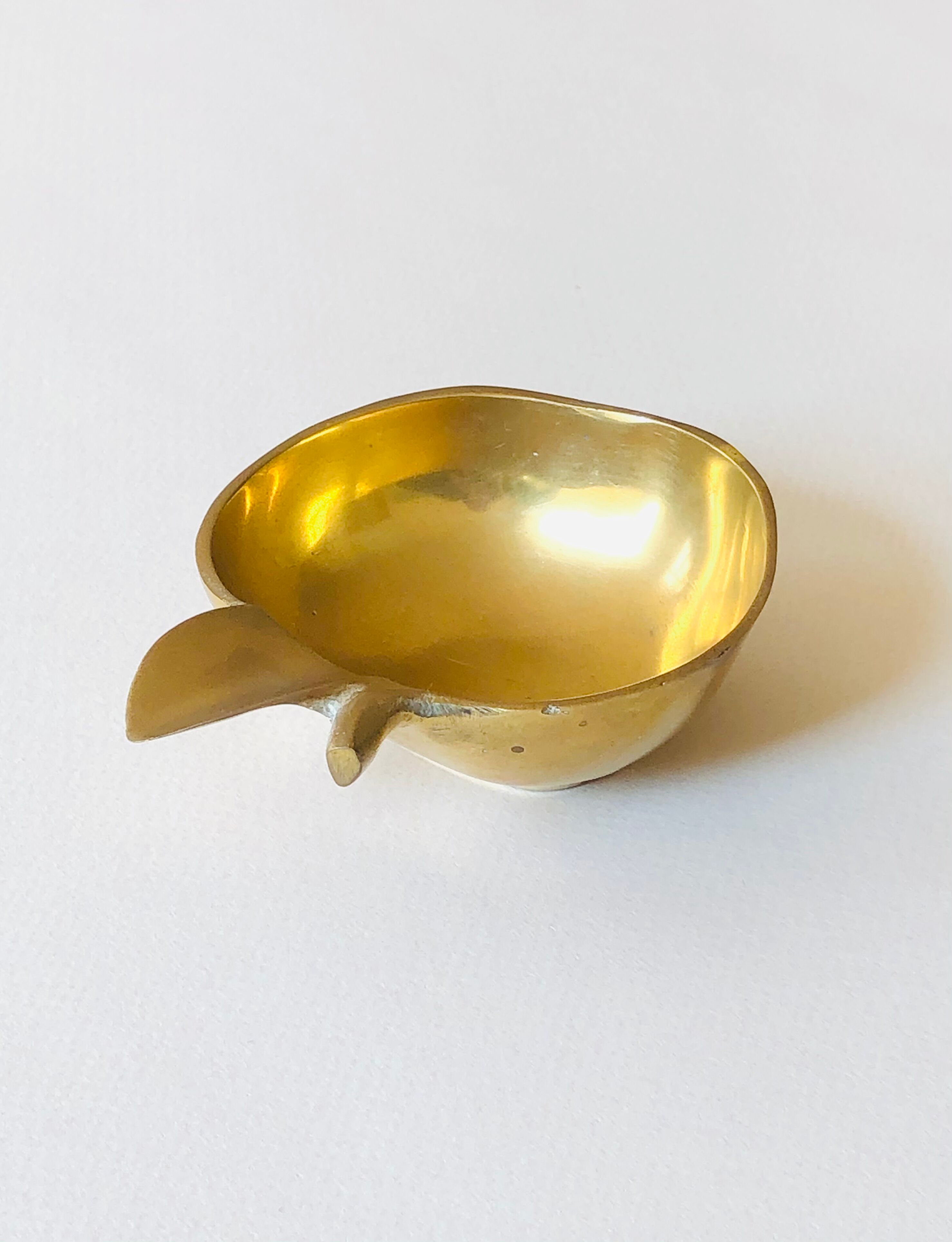 Brass apple trinket bowl