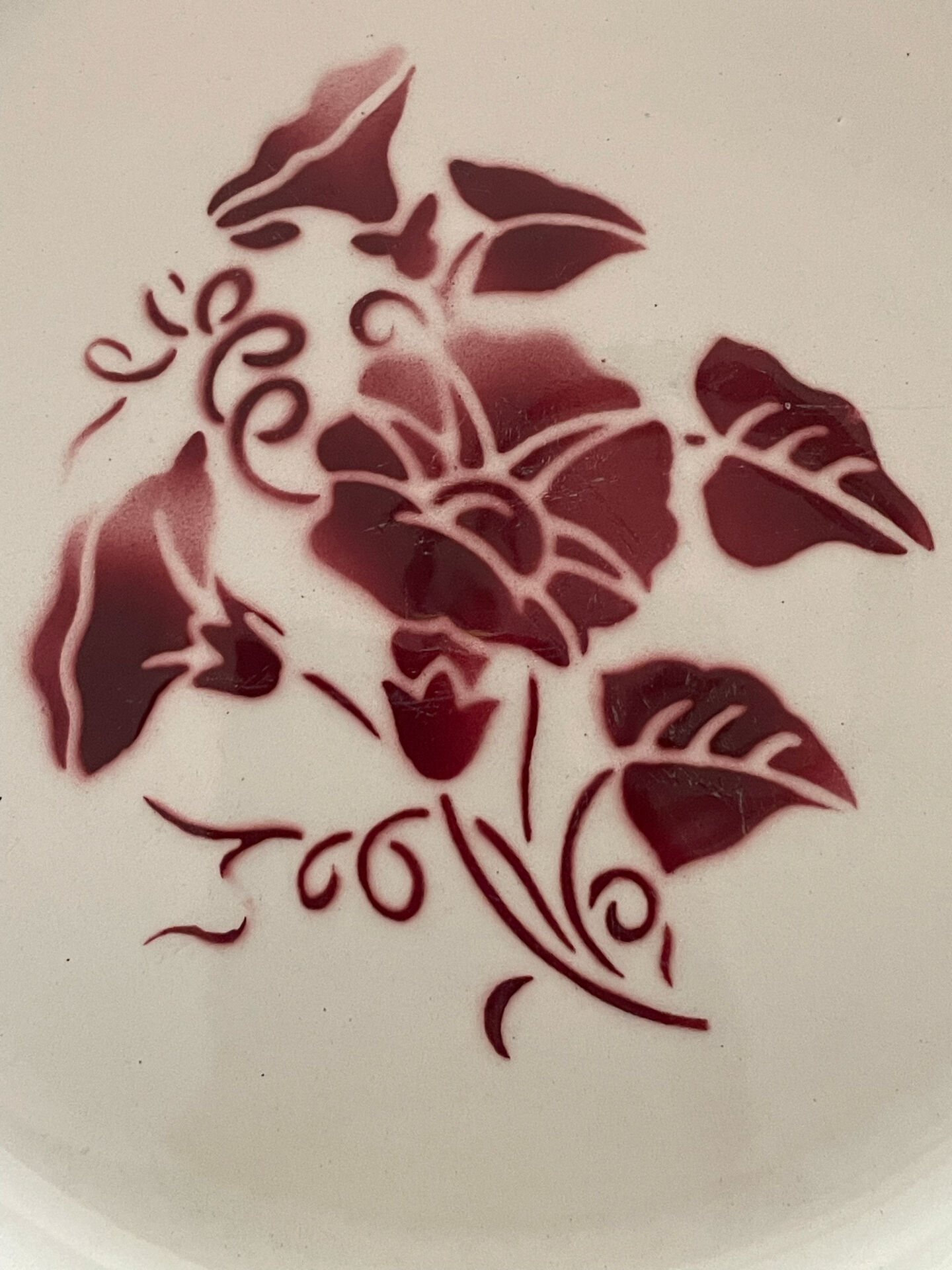 6 Flat plates Fenal Badonviller Liserons pattern