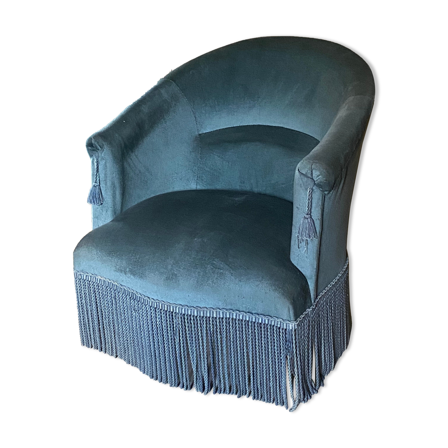 Velvet toad armchair