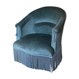 Velvet toad armchair