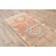 1970s Turkish Oushak Handmade Wool Cotton Orange Runner Rug 92x348