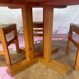 Pine table and 4 chairs
