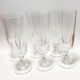 6 champagne flutes, crystal