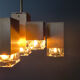 Vintage cubic chandelier by Gaetano Sciolari, 1970s