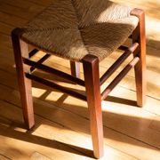 Wood and straw stool - Rustic style