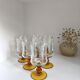 Set of 8 amber glasses