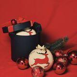 Grand vase in iznique ceramic christmas (red deer)