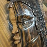 Pair of large African wedding masks