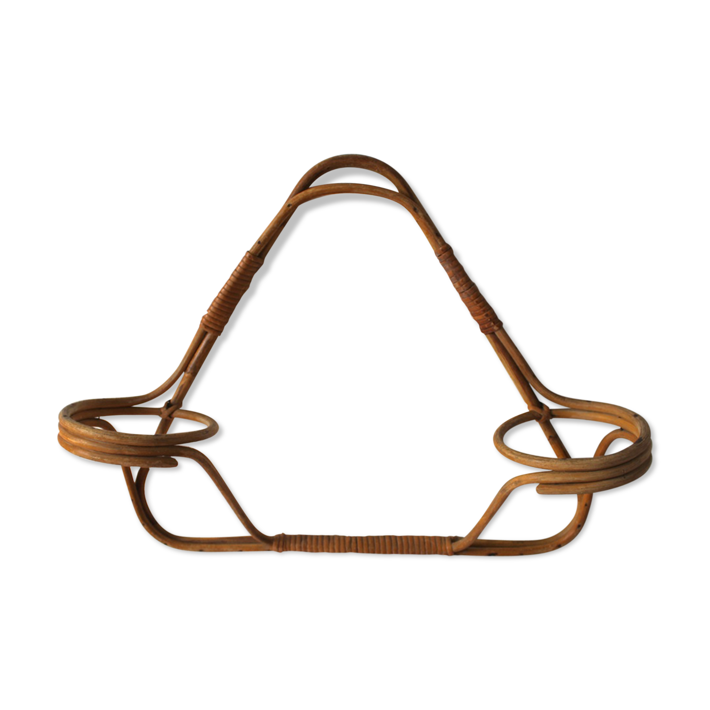 Rattan wall plant holders