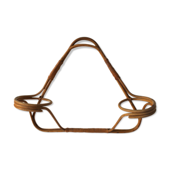 Rattan wall plant holders