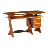 Desk in Wood and Glass attributed to Melchiorre Bega, Italy, 1950s