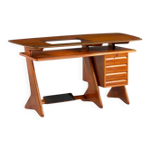 Desk in Wood and Glass attributed to Melchiorre Bega, Italy, 1950s