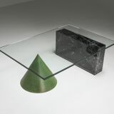 Vignelli marble and copper 'Kono' coffee table - 1985