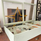 Display case with double glass
