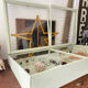 Display case with double glass