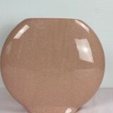 Pink and white speckled round vase