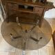 Vintage table with smoked glass top