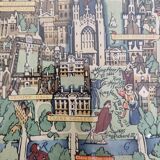 Historical Panorama of the University of Cambridge, Printed in Great Britain, 76 x 61 cm