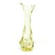 Vase postmoderne, verre jaune, Pologne, années 1970
