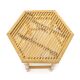Rattan coffee tables with hexagonal tops, 1970s, set of 3.