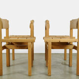 Trybo series pine dining chairs (4) by Edvin Helseth for Stange Bruk, Norway 1960s
