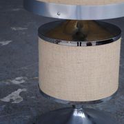 1970 See Delmas design light shade canvas and metal chrome