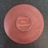 Ceramic plate, terracotta, glazed. Elie Brachant