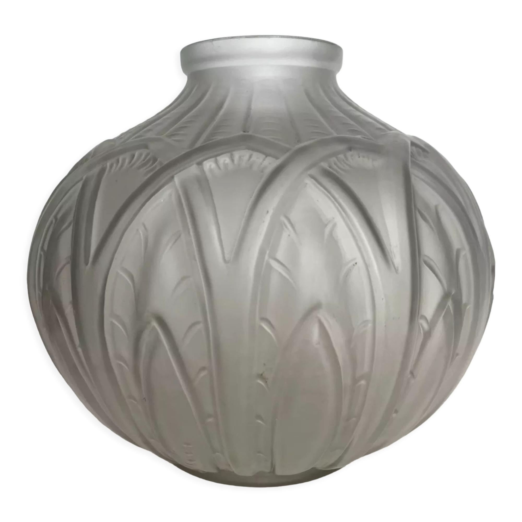 Vase boule Art déco en verre