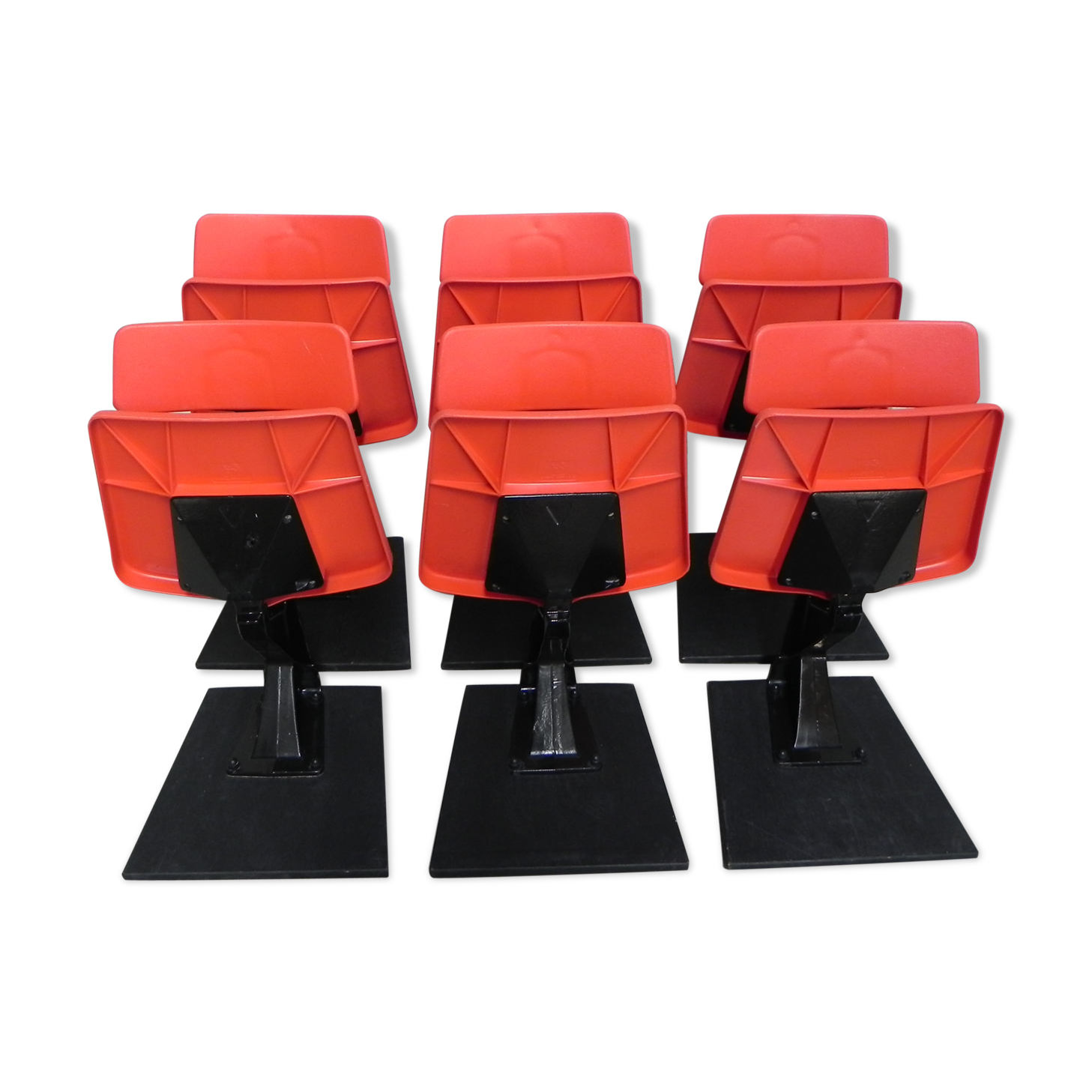 Set of 6 folding chairs, cinema seats