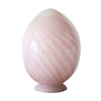 Pink glass egg lamp 70s
