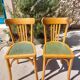 2 chaises bistrot bois et vertes