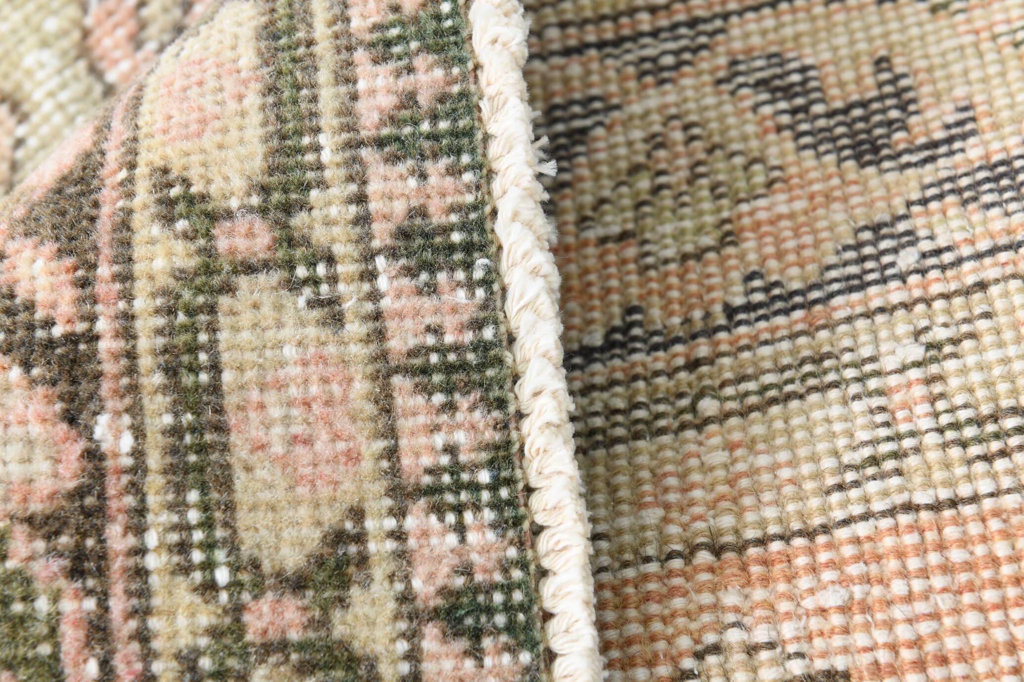 3x12 Pink & Brown Madallion Pattern Persian Runner Rug, 79x382Cm