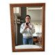 Mirror beveled wood vintage