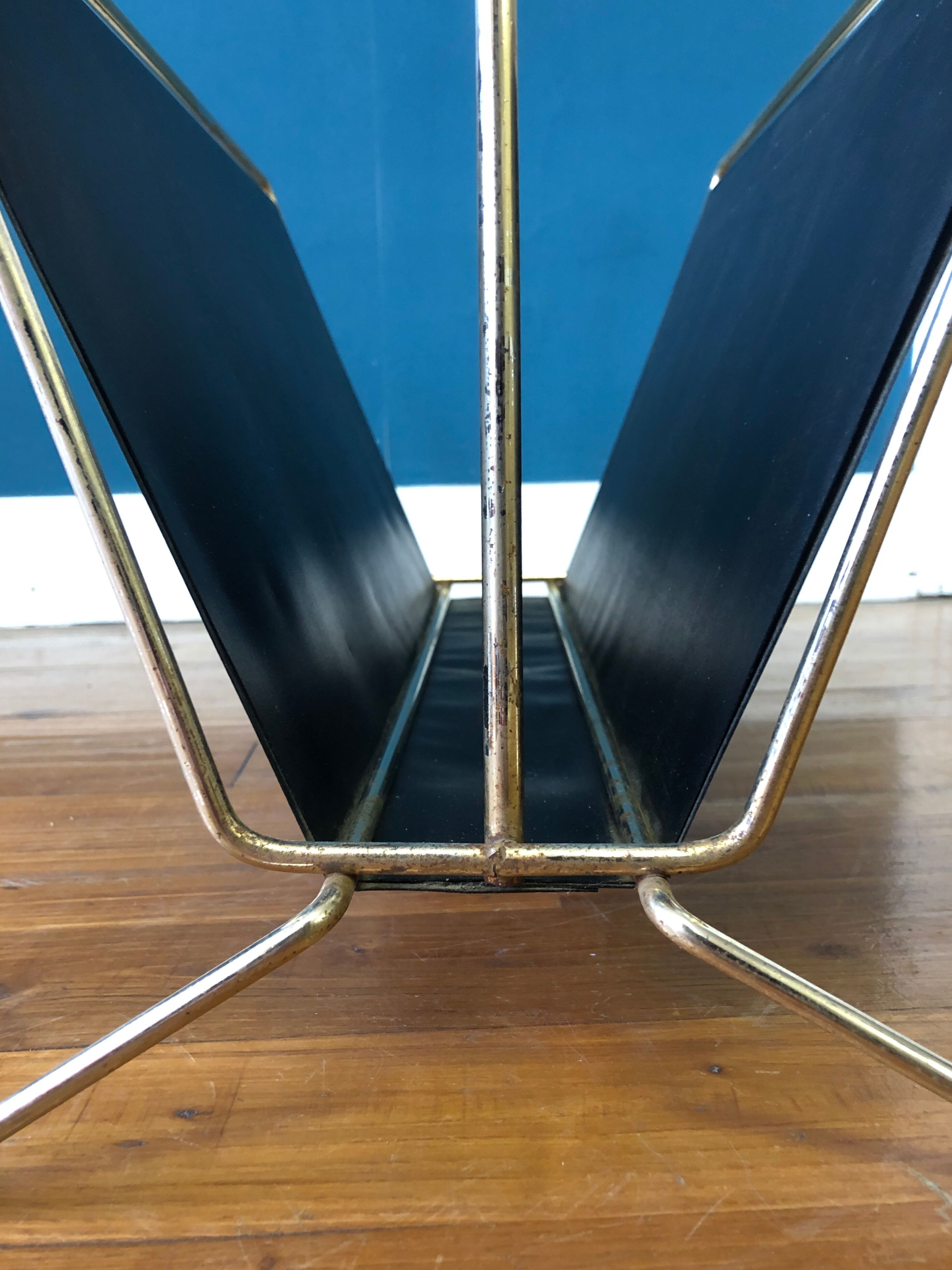 Vintage metal magazine holders