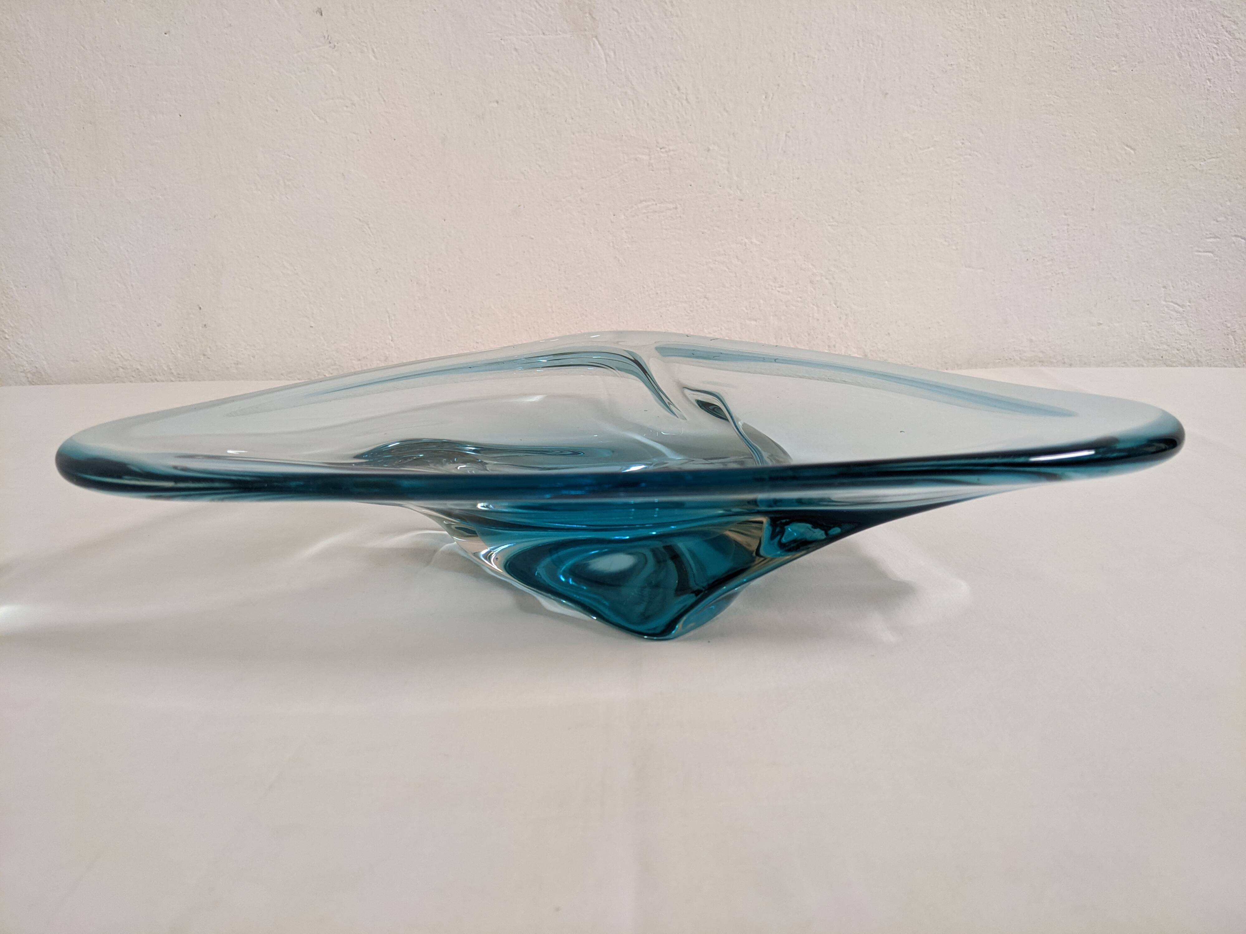 XL fruit bowl or pocket emptier in Murano glass, Italy circa 1970