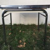 White vintage formica table 60s