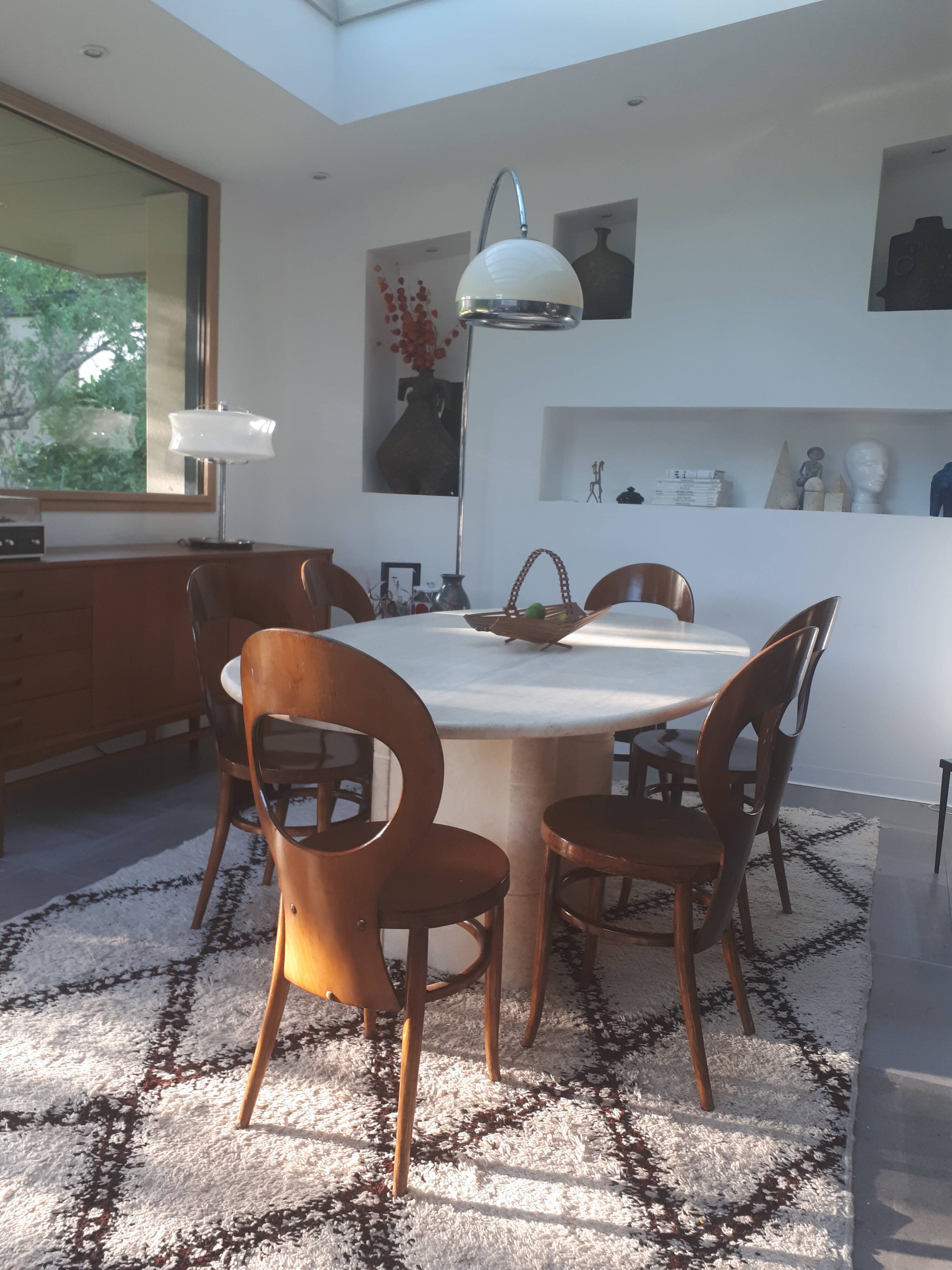 Roche Bobois travertine table