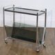 Aluminum and glass side table 1970